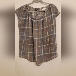 Lauren Conrad Women Size XL Gray Blouse Soft Fabric Top